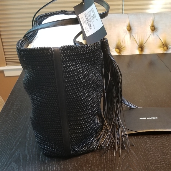 Saint Laurent East West Shopper Woven Tassel - Picture 3 of 7
